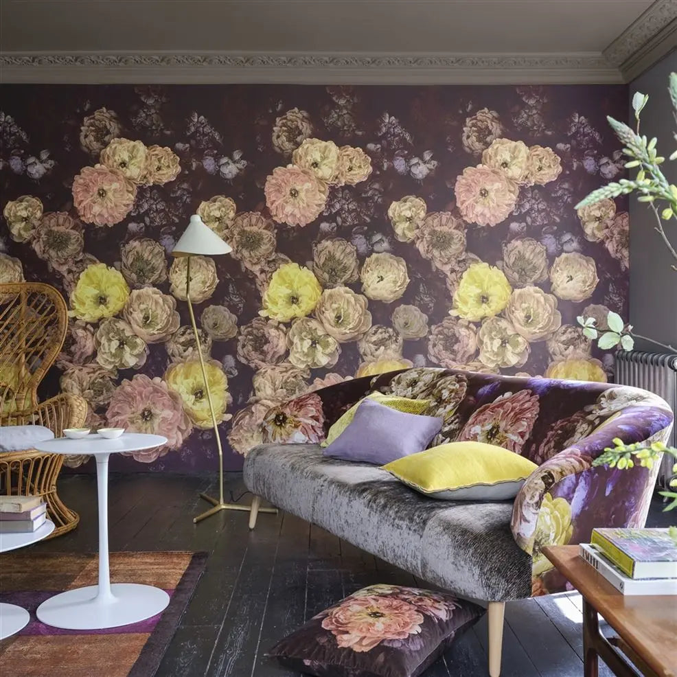 Le Poeme De Fleurs Wallpaper - Rosewood - PDG1107/01 - Designers Guild