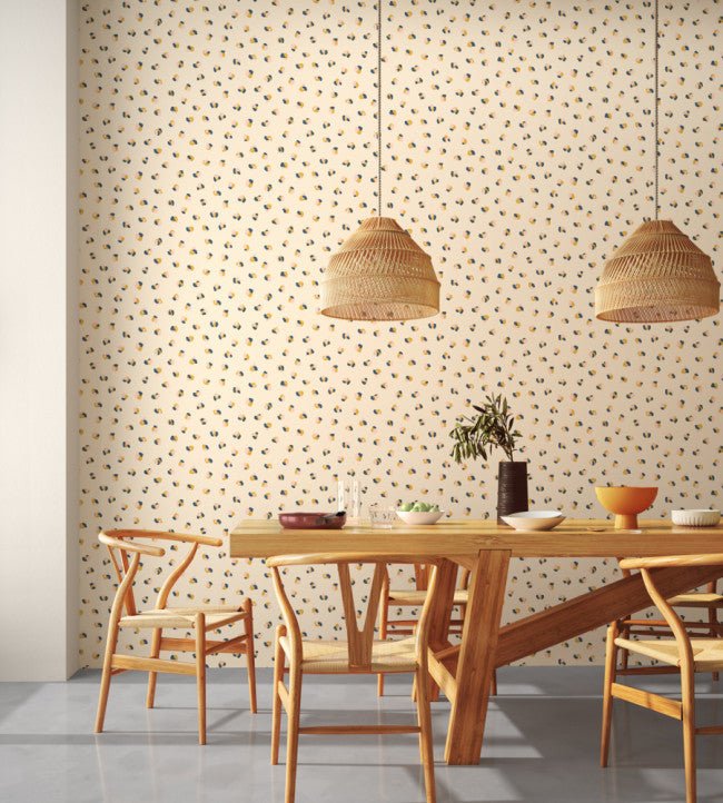 Leopard Dots Wallpaper - Pebble / Milkshake - NART112812 - Scion