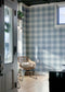 Linen Checks Wallpaper - Blue - Summer Gray
