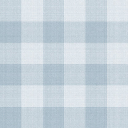 Linen Checks Wallpaper - Blue - Summer Gray
