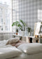 Linen Checks Wallpaper - Gray - Summer Gray
