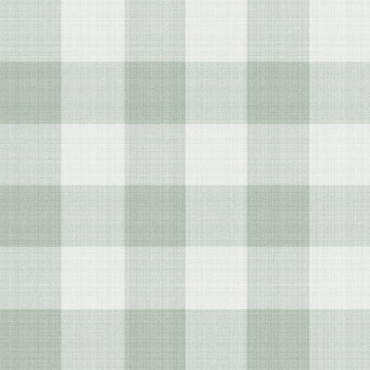 Linen Checks Wallpaper - Green - Summer Gray
