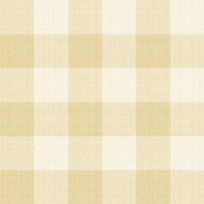 Linen Checks Wallpaper - Yellow - Summer Gray
