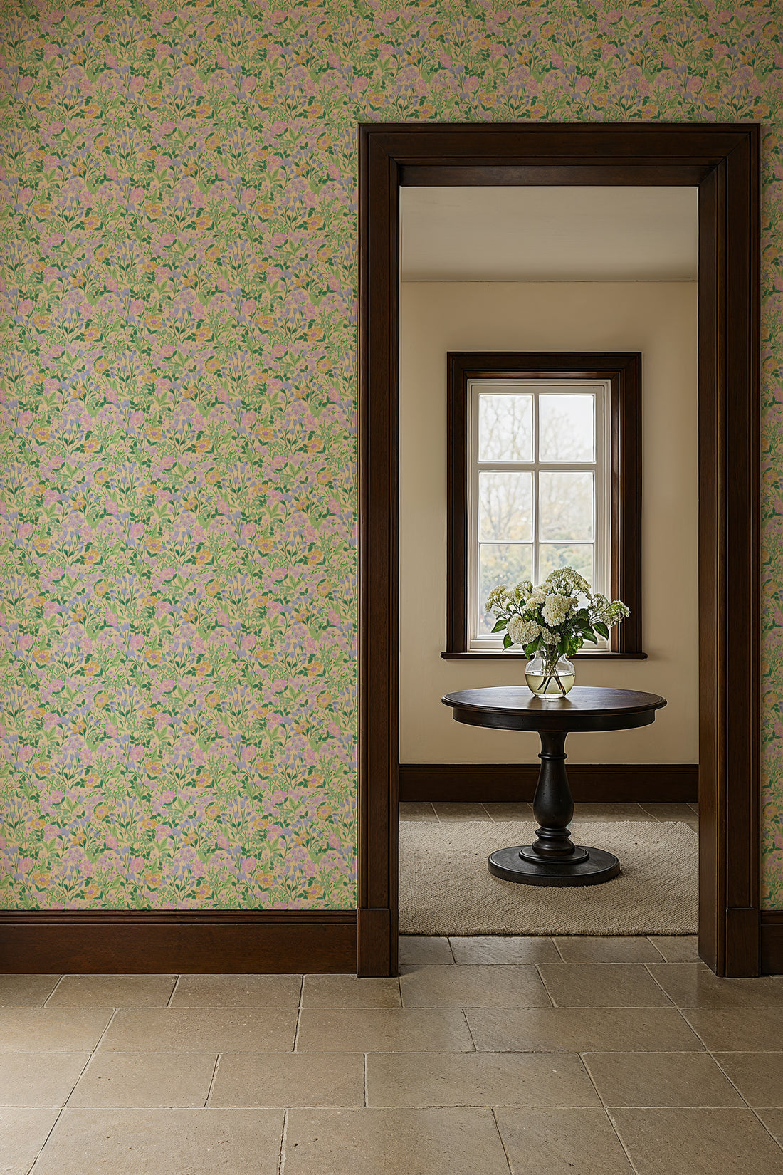 Lola, Petit Wallpaper - Lemon - Summer Gray
