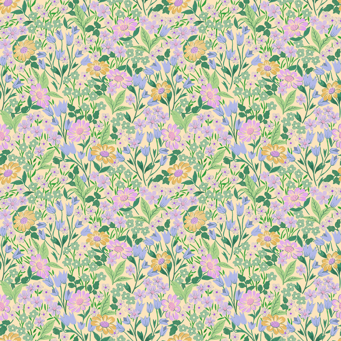 Lola, Petit Wallpaper - Lemon - Summer Gray
