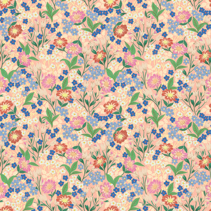 Lola, Petit Wallpaper - Peach - Summer Gray
