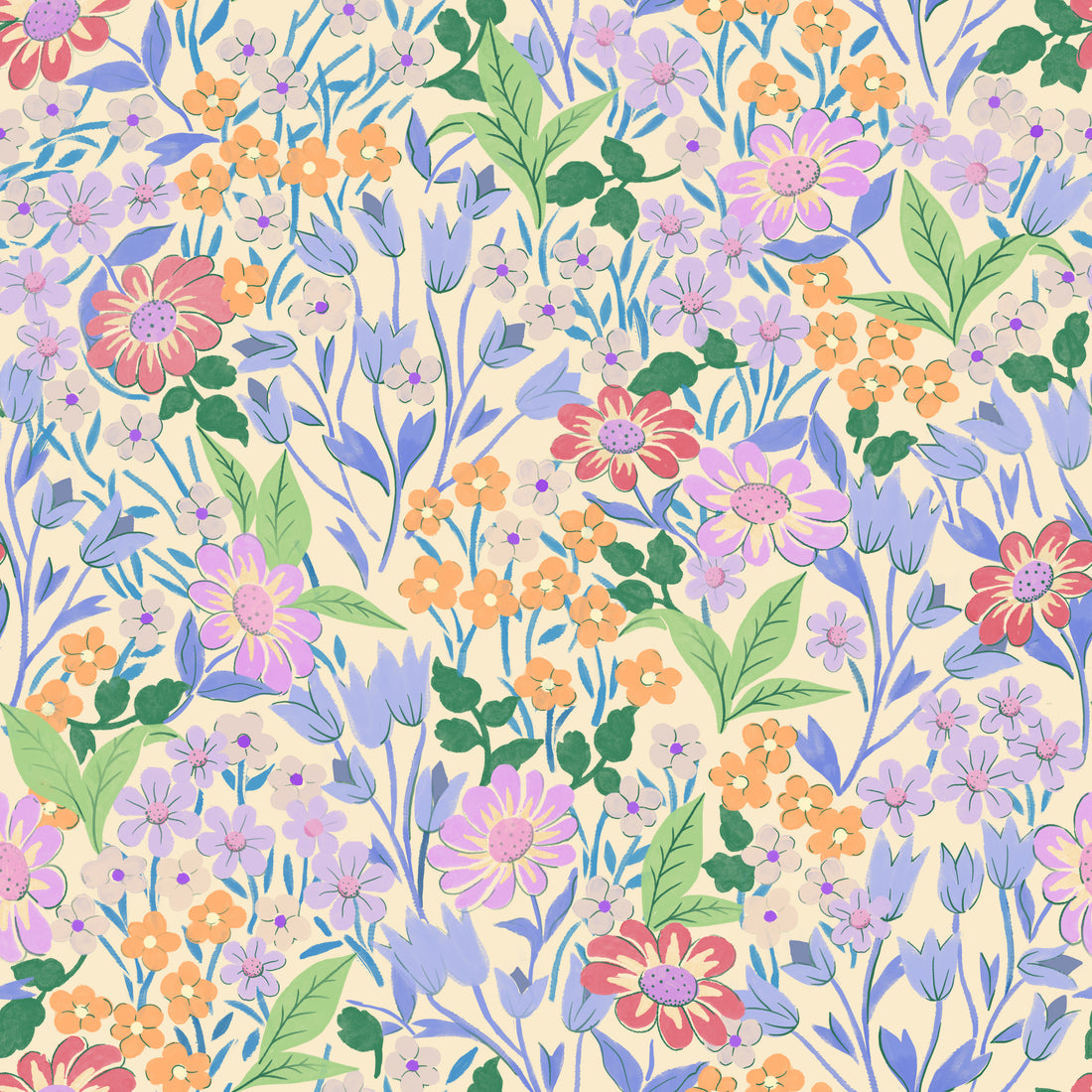 Lola Wallpaper - Lilac - Summer Gray
