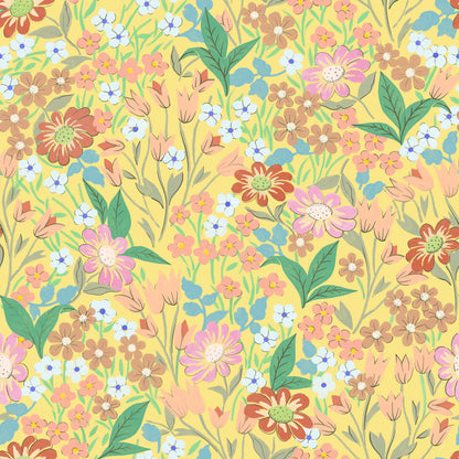 Lola Wallpaper - Yellow - Summer Gray
