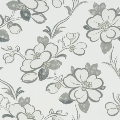 Lotus Flower Wallpaper - Slate - P571/03 - Designers Guild