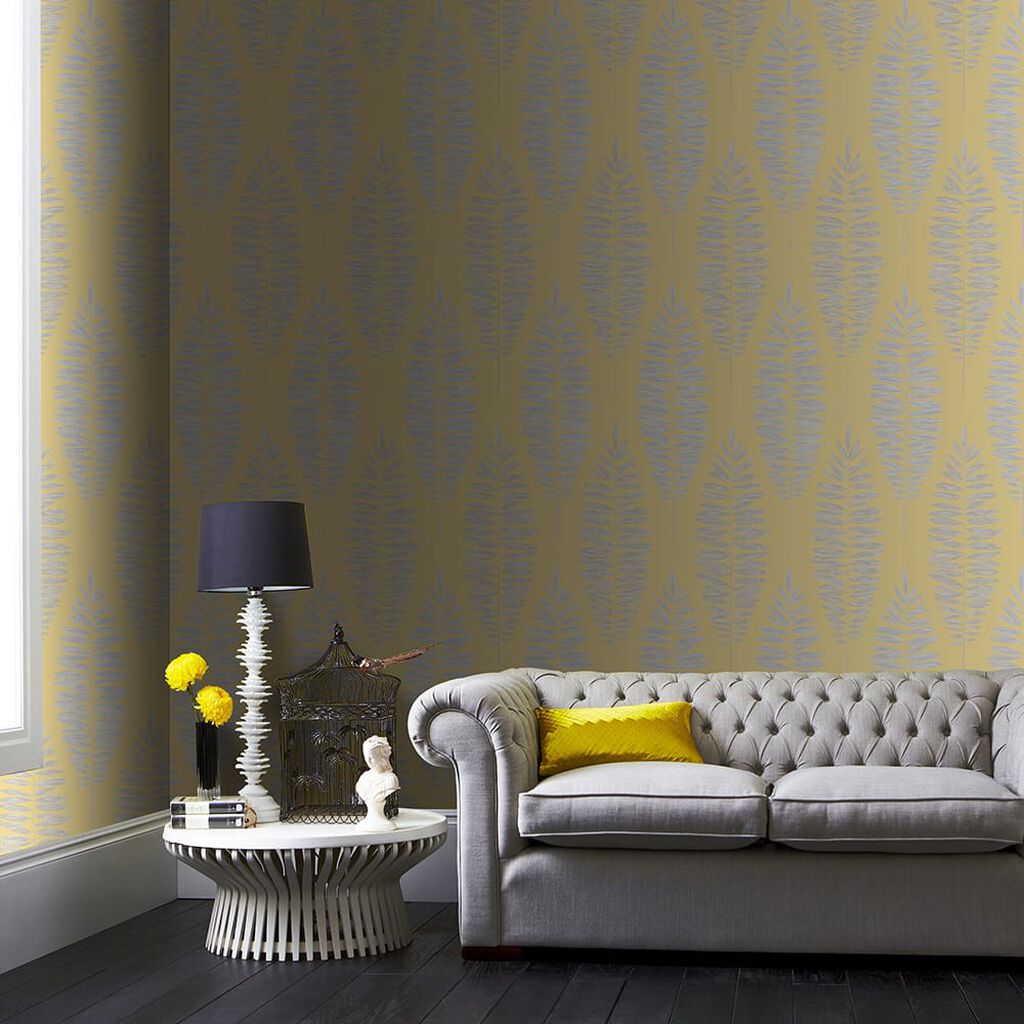 Lucia Wallpaper - Yellow - Boutique Luxury