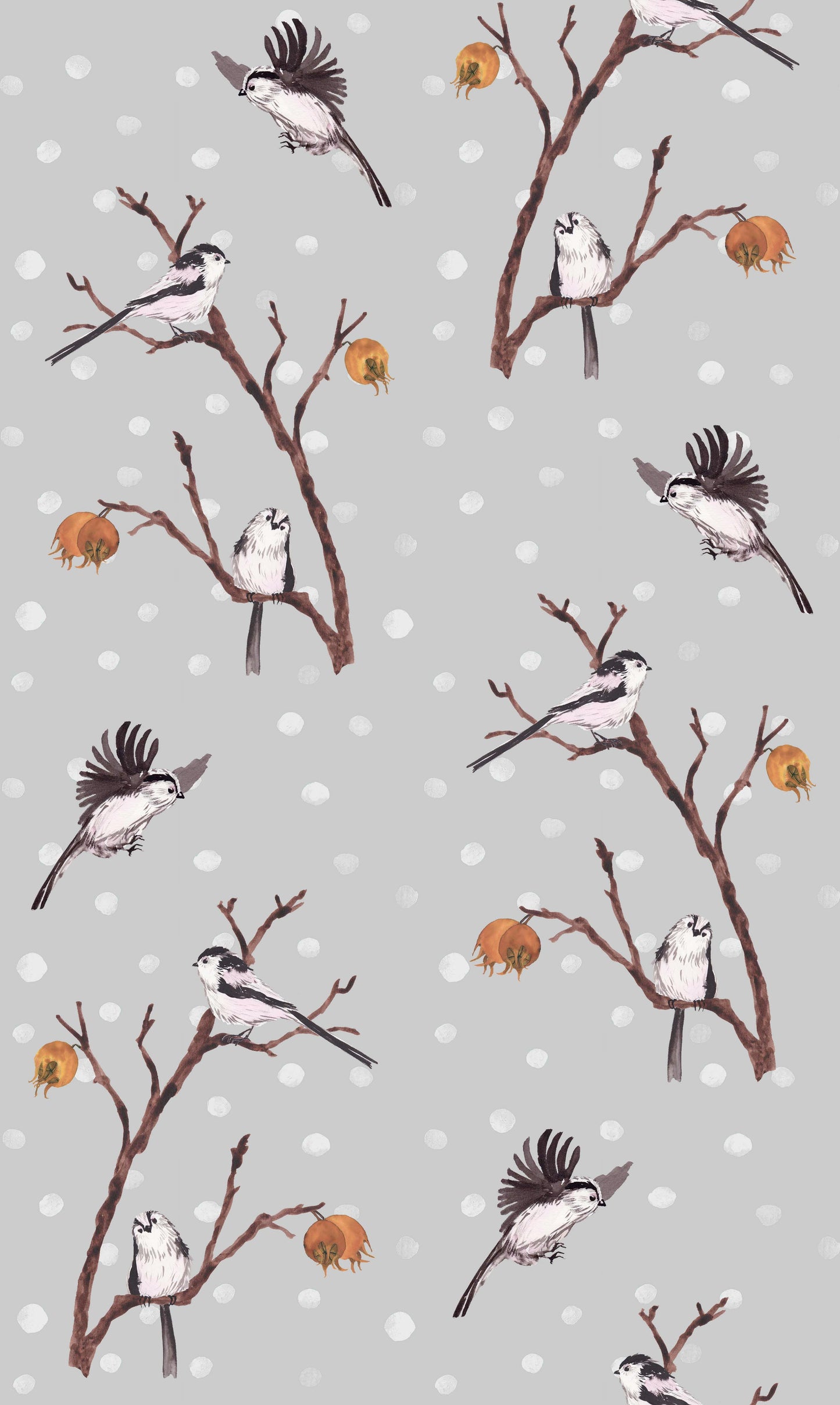 Medlar Fabric - Snowfall - Petronella Hall