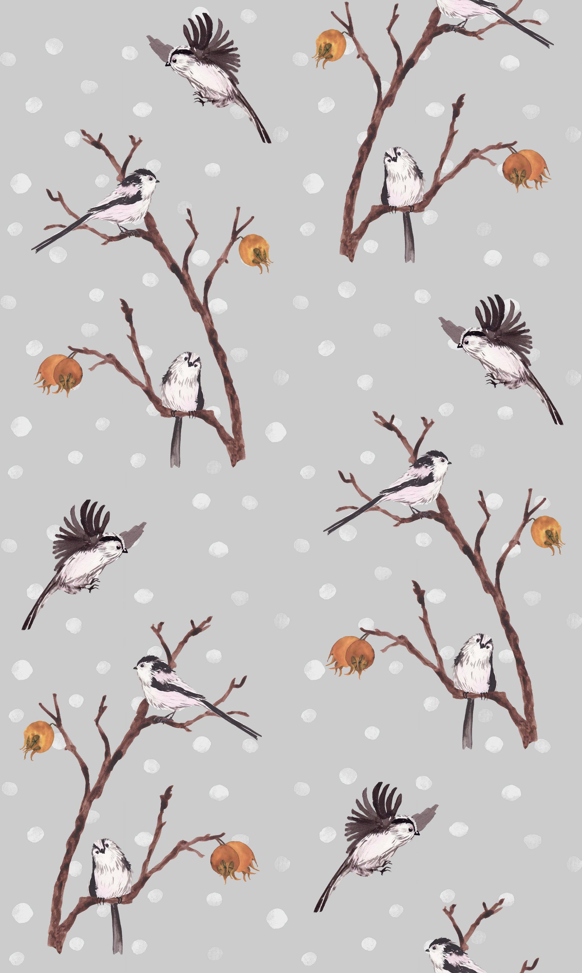 Medlar Fabric - Snowfall - Petronella Hall