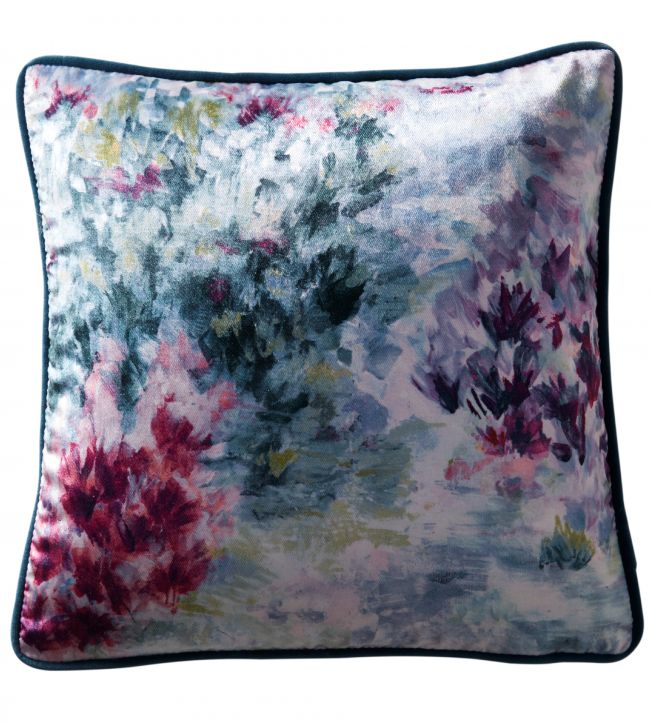 Fiore Cushion - Blue - Clarke & Clarke