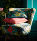 Passiflora Cushion - Blue - Clarke & Clarke