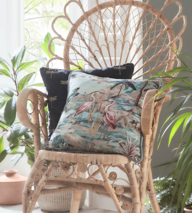 Azure Cushion - Gray - Clarke & Clarke