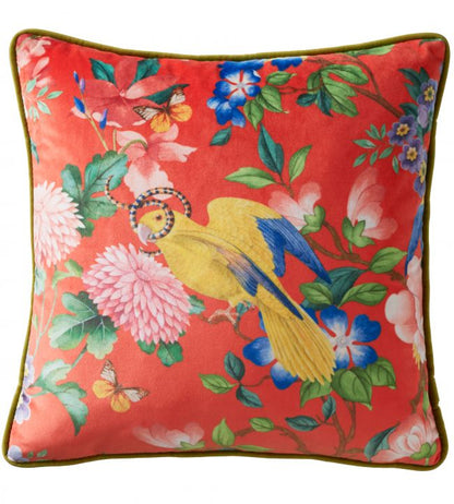 Golden Parrot Cushion - Orange - Clarke & Clarke