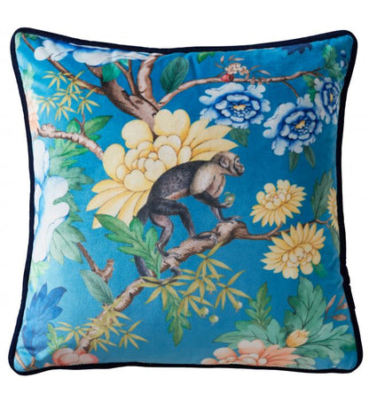 Sapphire Garden Cushion - Blue - Clarke & Clarke