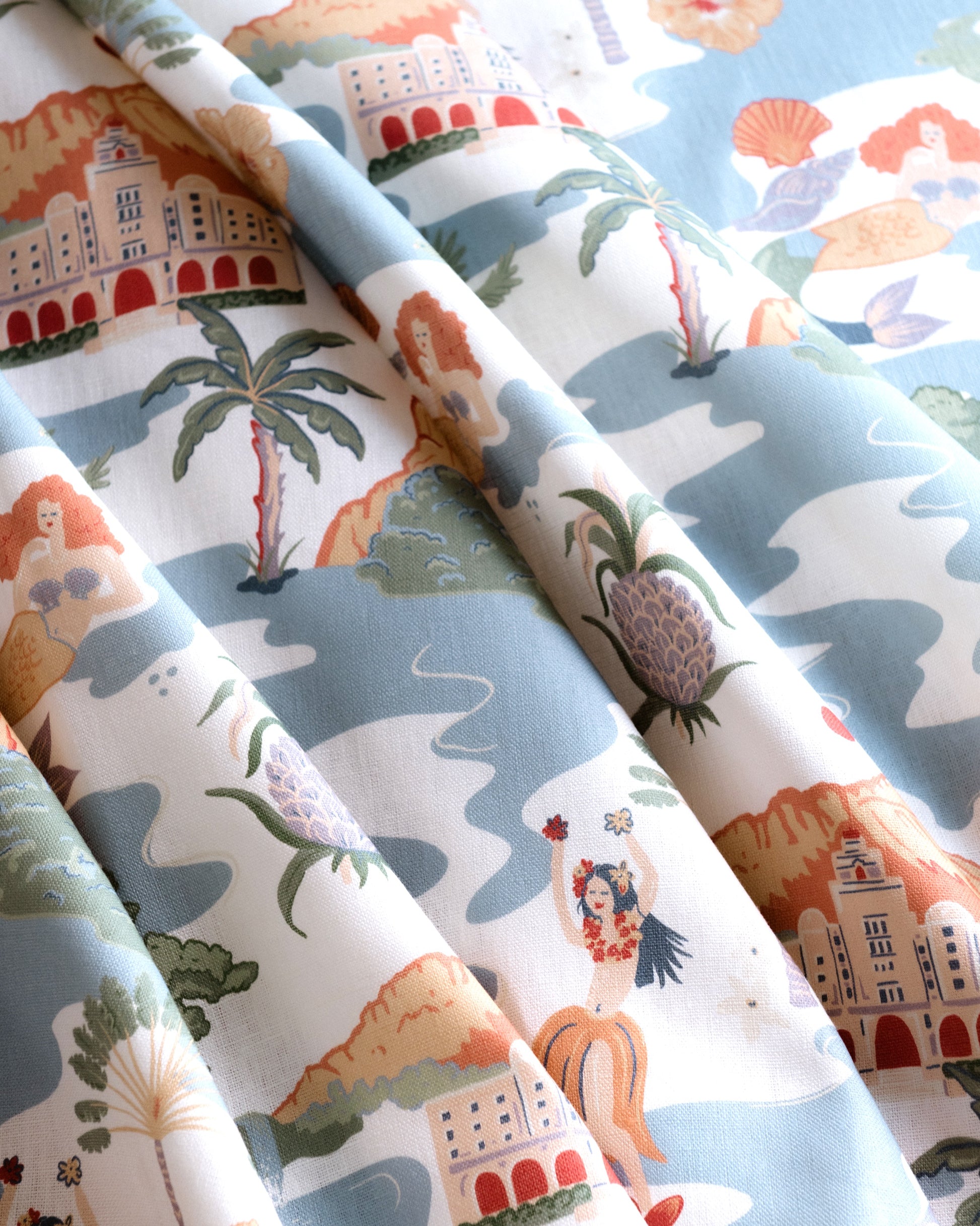 Mahalo Shell Fabric with 100% Linen - Multicolor - Wear The Walls