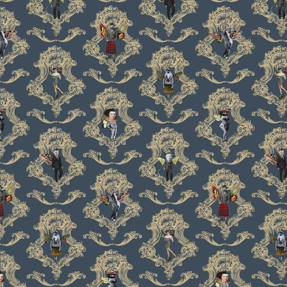 Butterfly People Wallpaper - Blue - The Graduate Collection