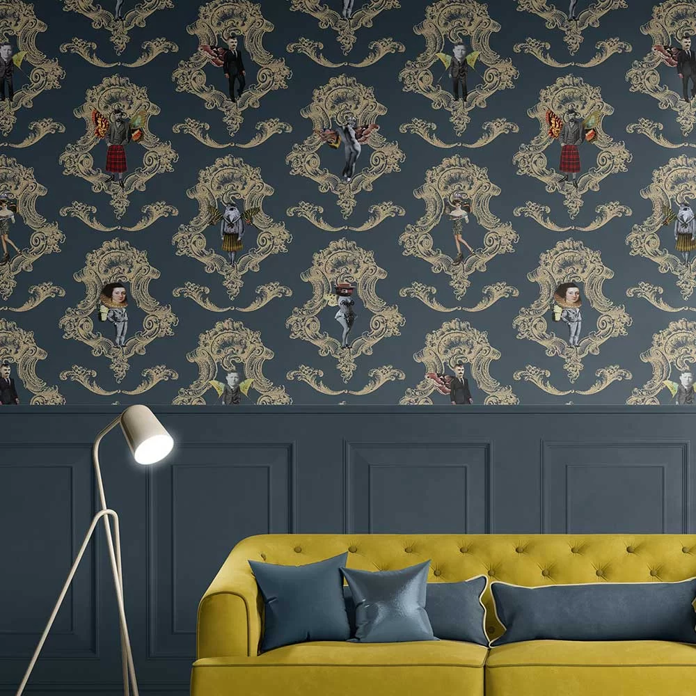 Butterfly People Wallpaper - Blue - The Graduate Collection