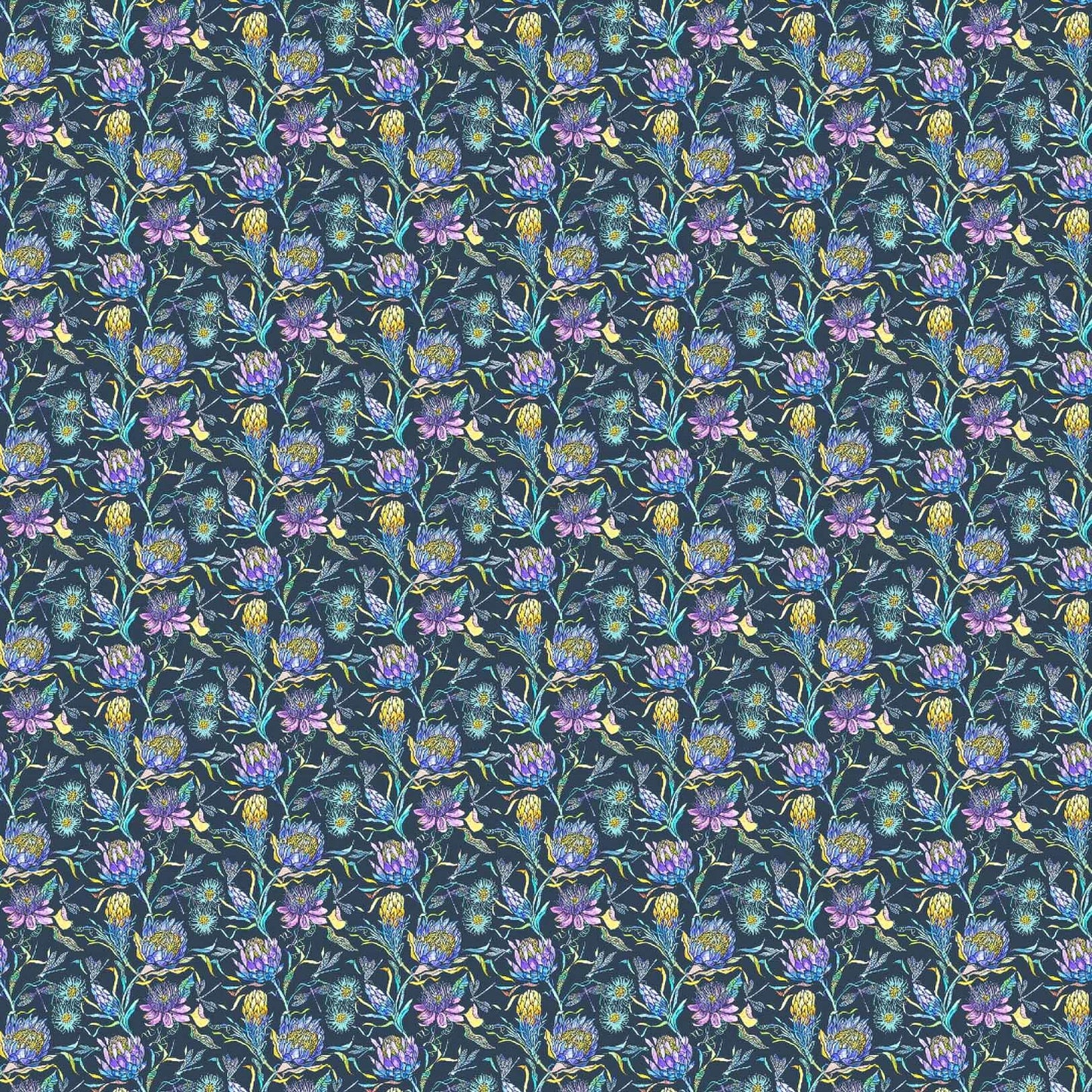 Moorehaven Electric Navy Lomond Pima Lawn Cotton - Dress Fabric