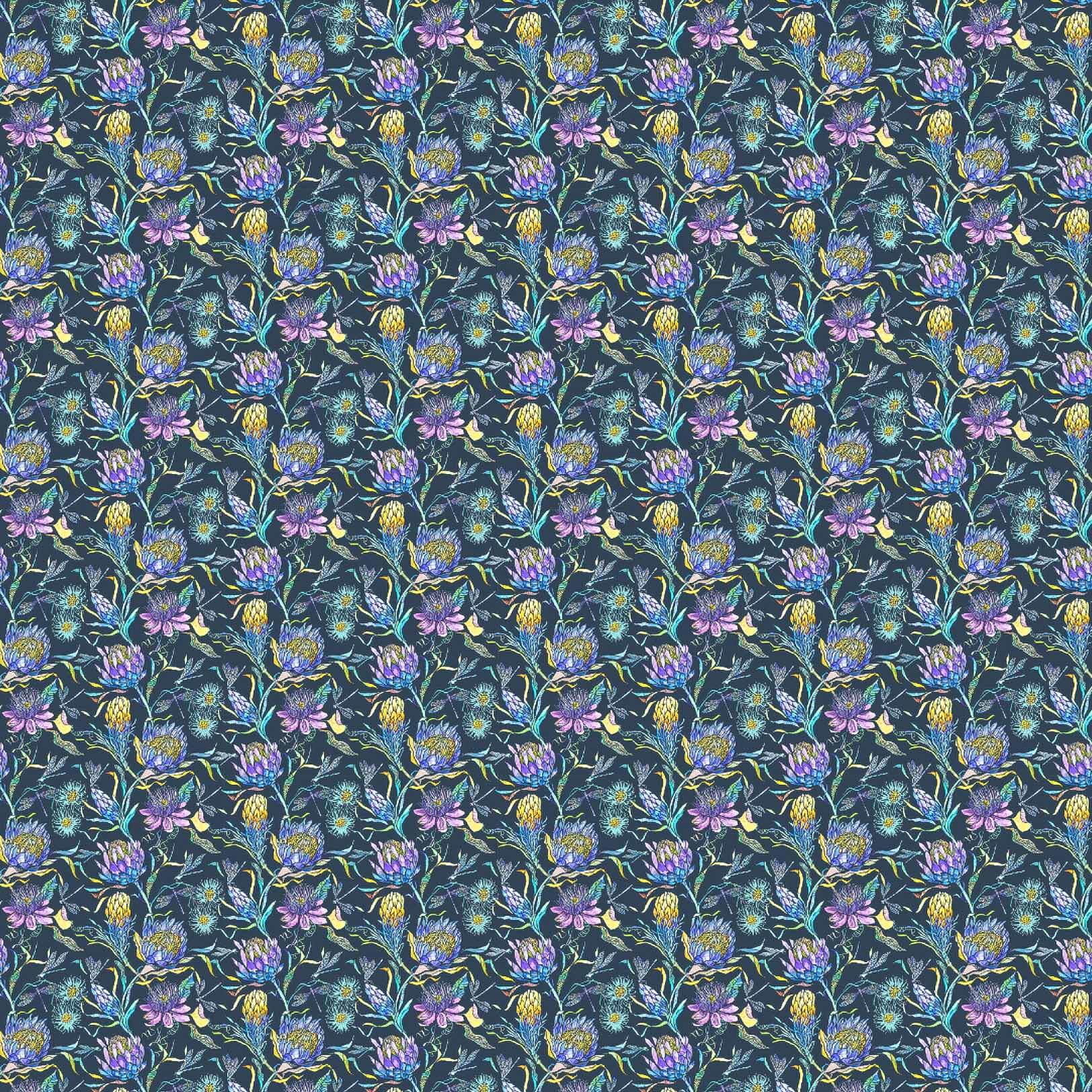 Moorehaven Electric Navy Lomond Pima Lawn Cotton - Dress Fabric
