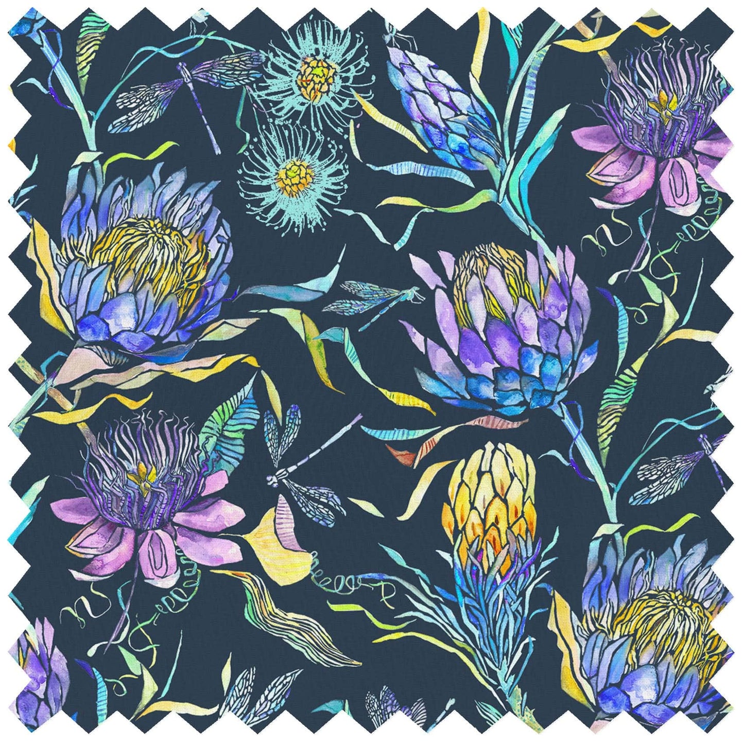 Moorehaven Electric Navy Lomond Pima Lawn Cotton - Dress Fabric