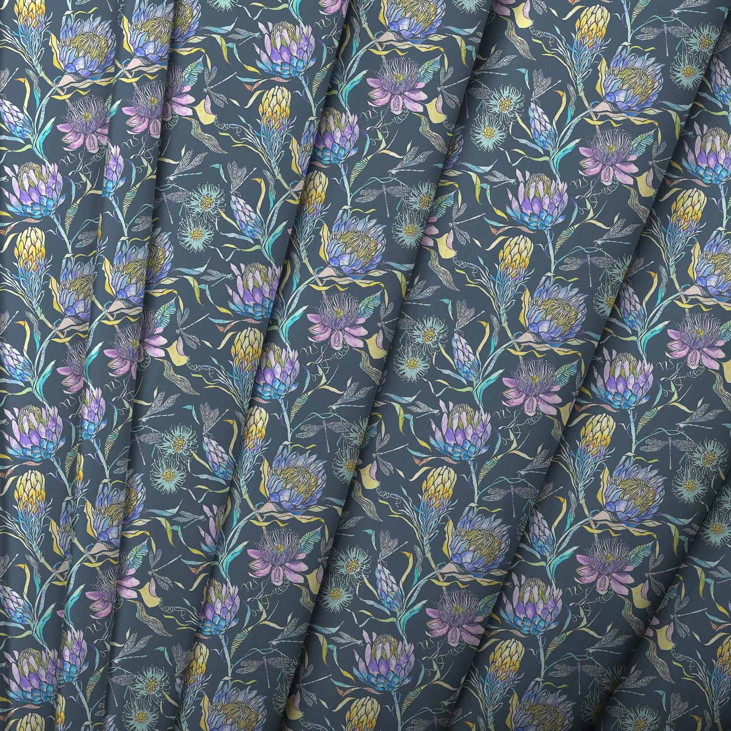 Moorehaven Electric Navy Lomond Pima Lawn Cotton - Dress Fabric