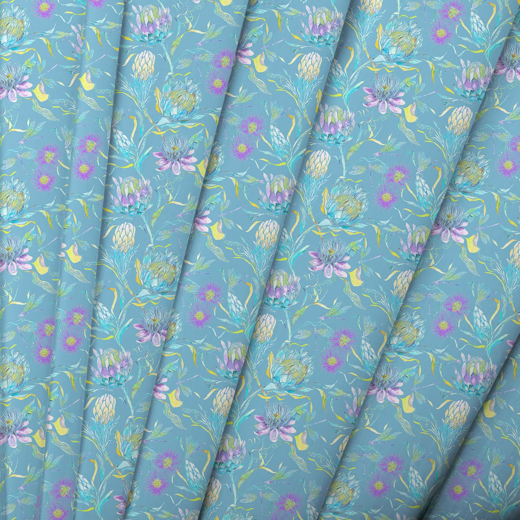 Moorehaven Fiji Aqua Lomond Pima Lawn Cotton - Dress Fabric