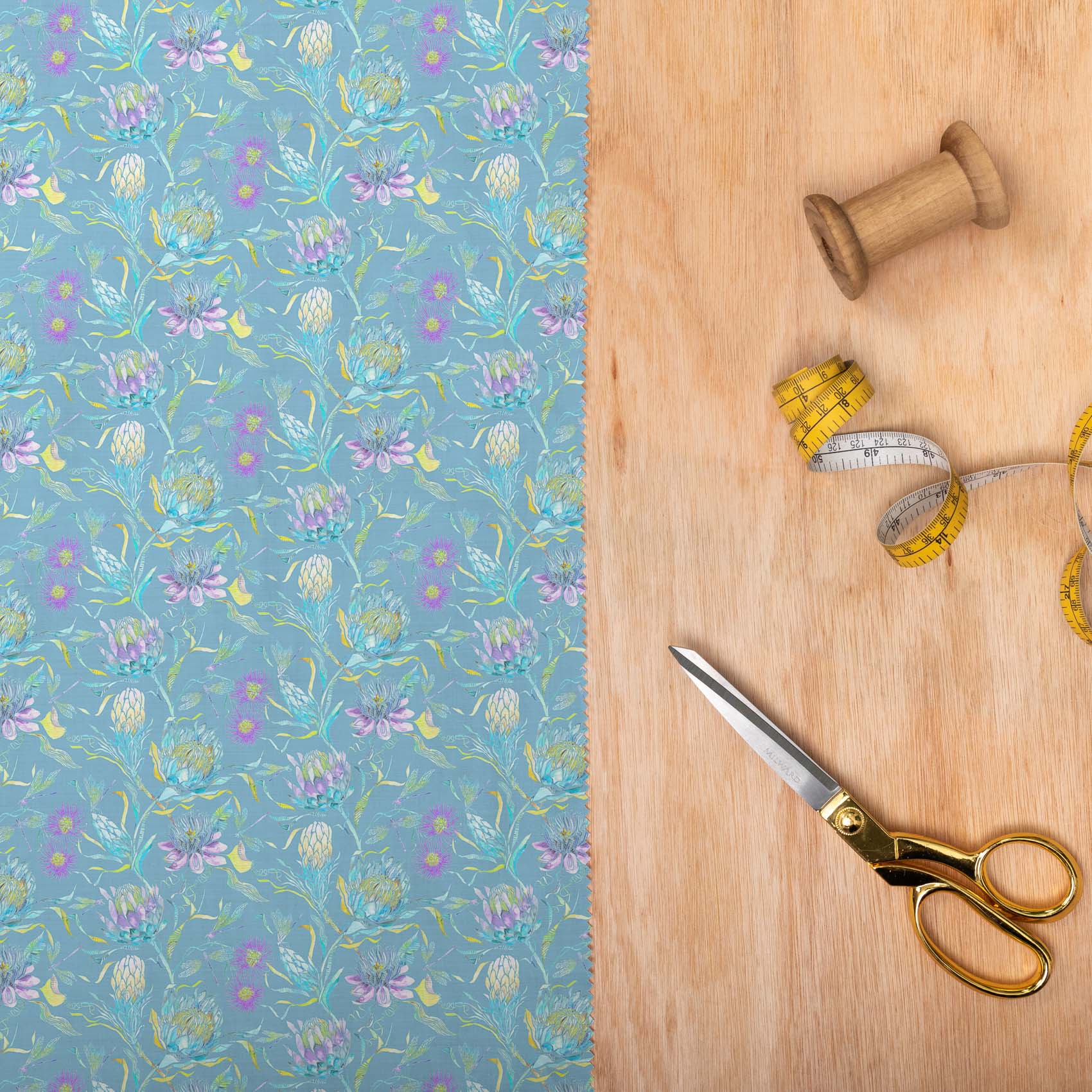 Moorehaven Fiji Aqua Lomond Pima Lawn Cotton - Dress Fabric