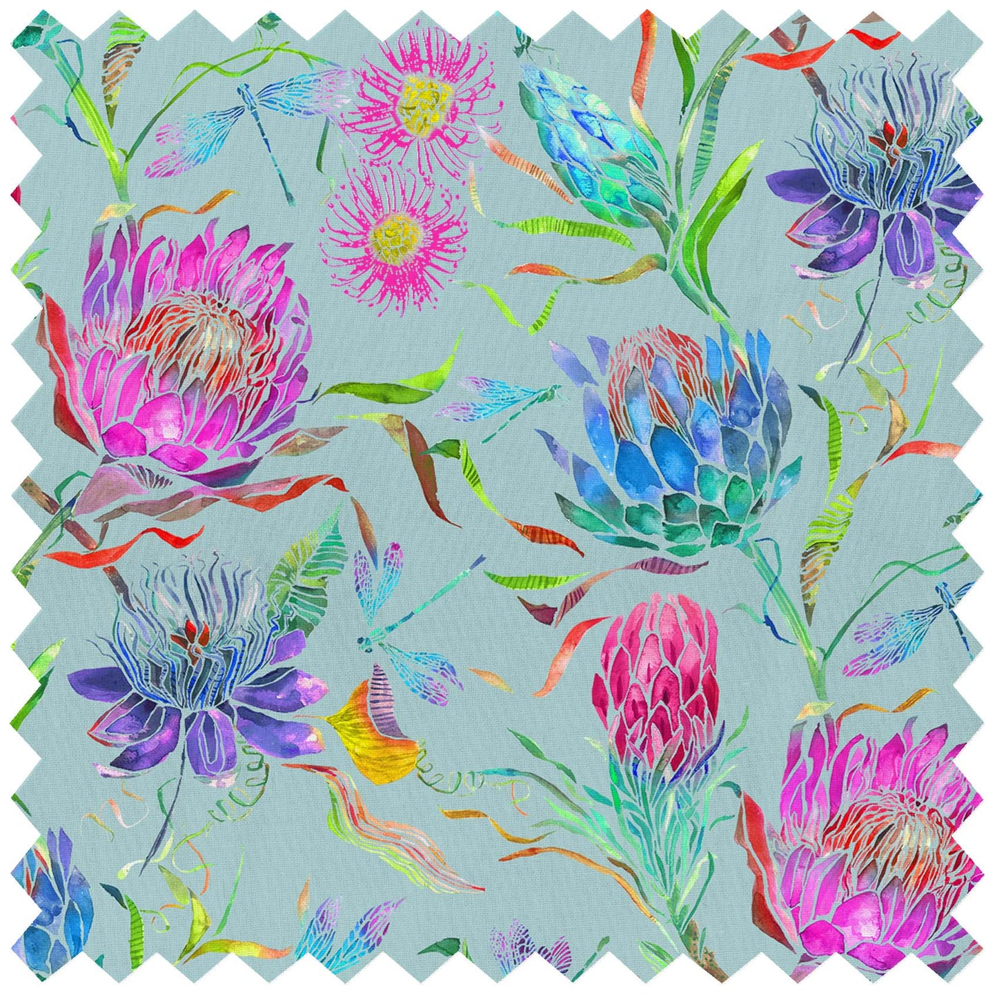 Moorehaven Rainbow Sea Glass Lomond Pima Lawn Cotton - Dress Fabric