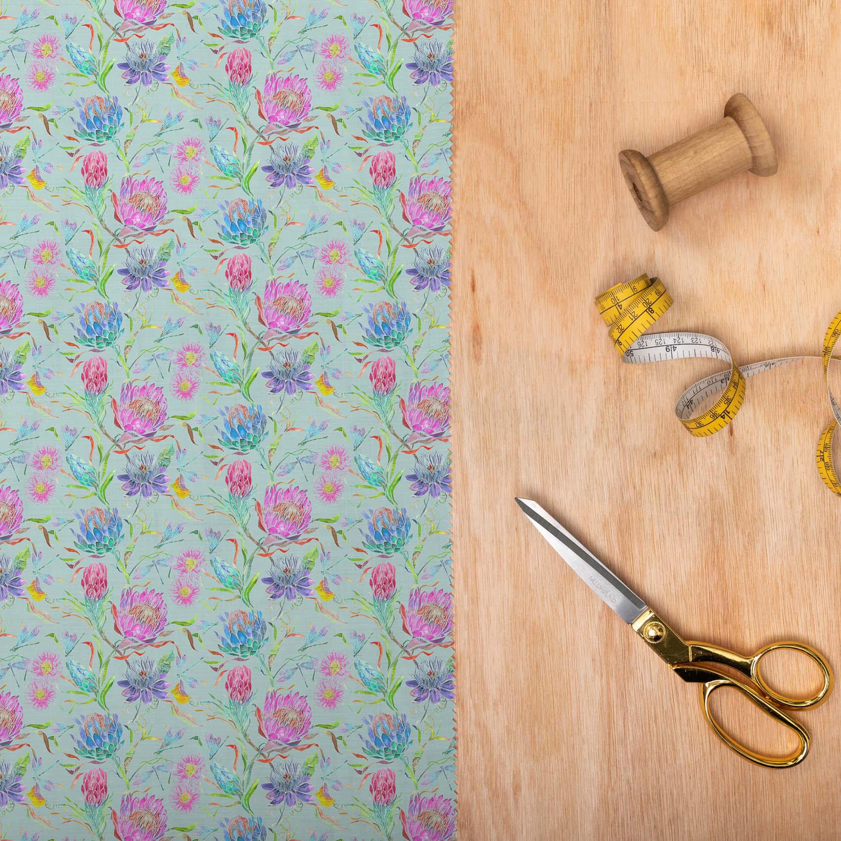 Moorehaven Rainbow Sea Glass Lomond Pima Lawn Cotton - Dress Fabric