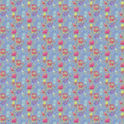 Moorehaven Sunlight Bluebell Lomond Pima Lawn Cotton - Dress Fabric