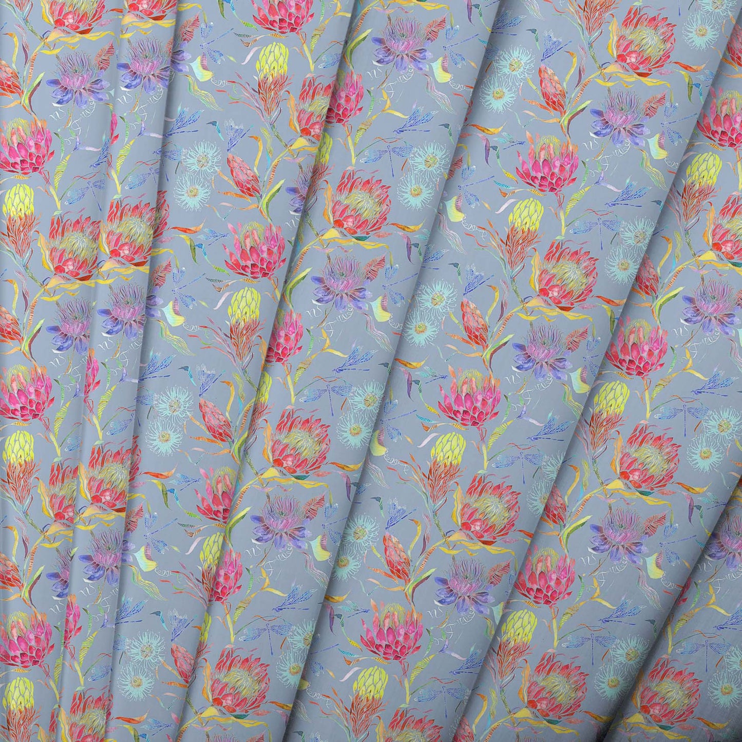 Moorehaven Sunlight Bluebell Lomond Pima Lawn Cotton - Dress Fabric