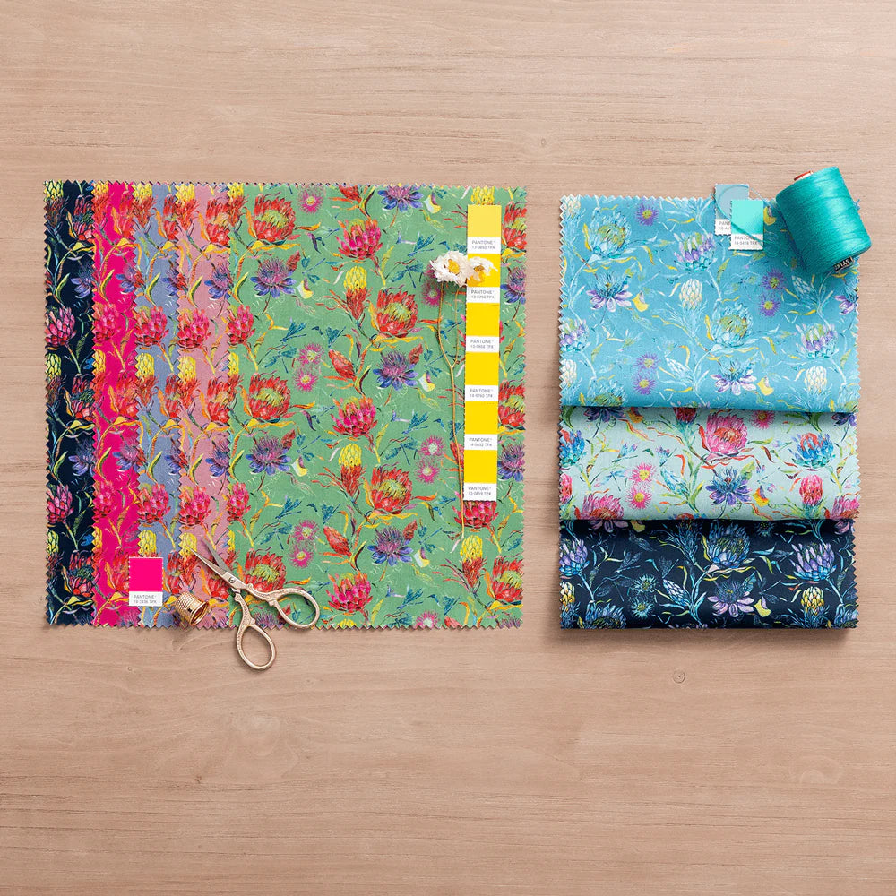 Moorehaven Sunlight Bluebell Lomond Pima Lawn Cotton - Dress Fabric