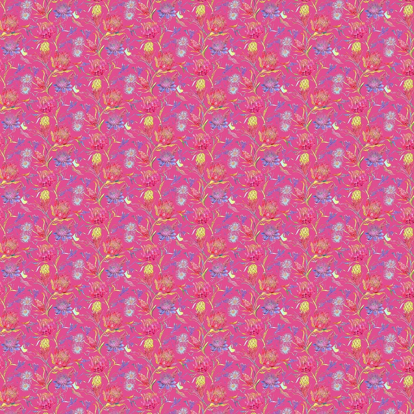 Moorehaven Sunlight Fuchsia Lomond Pima Lawn Cotton - Dress Fabric