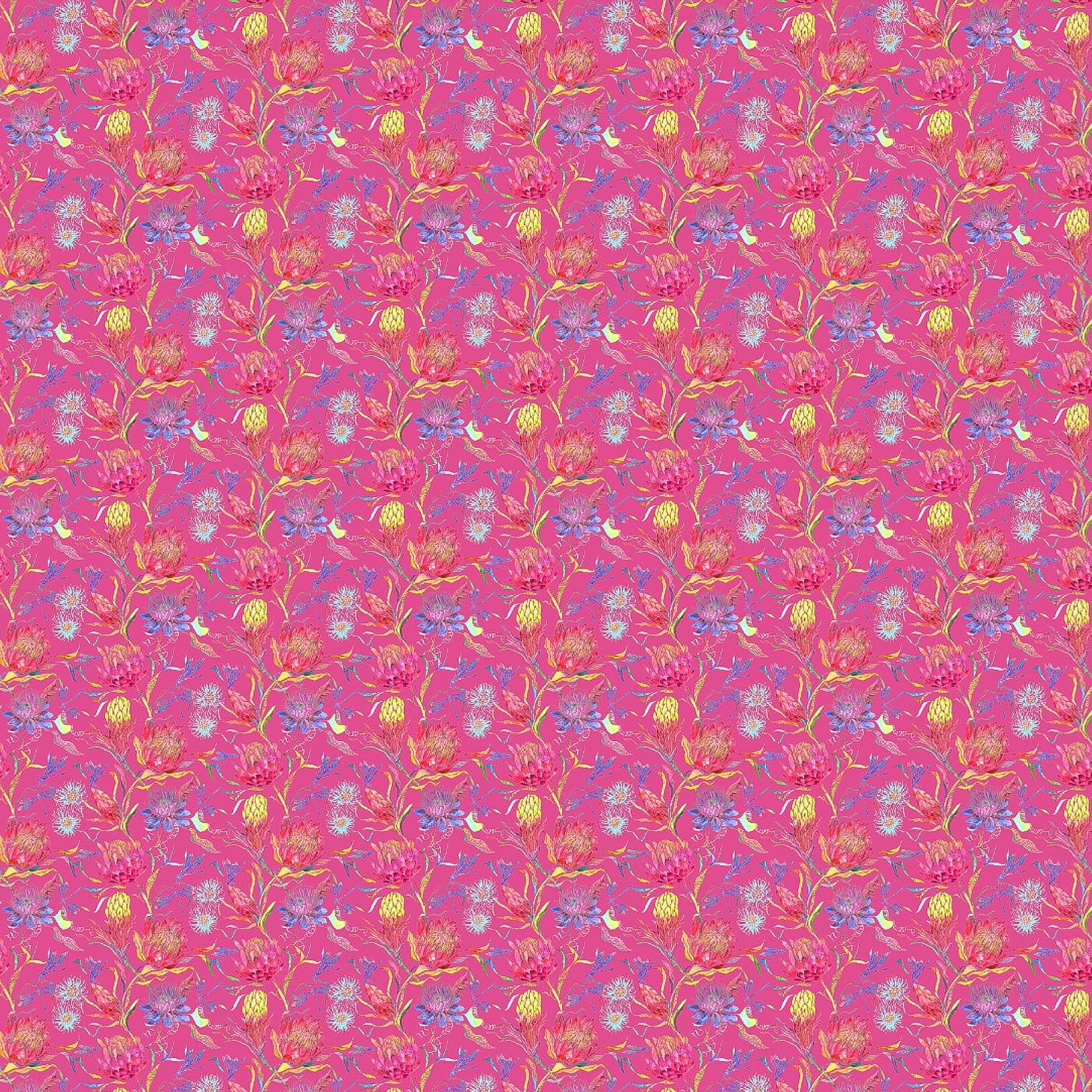 Moorehaven Sunlight Fuchsia Lomond Pima Lawn Cotton - Dress Fabric