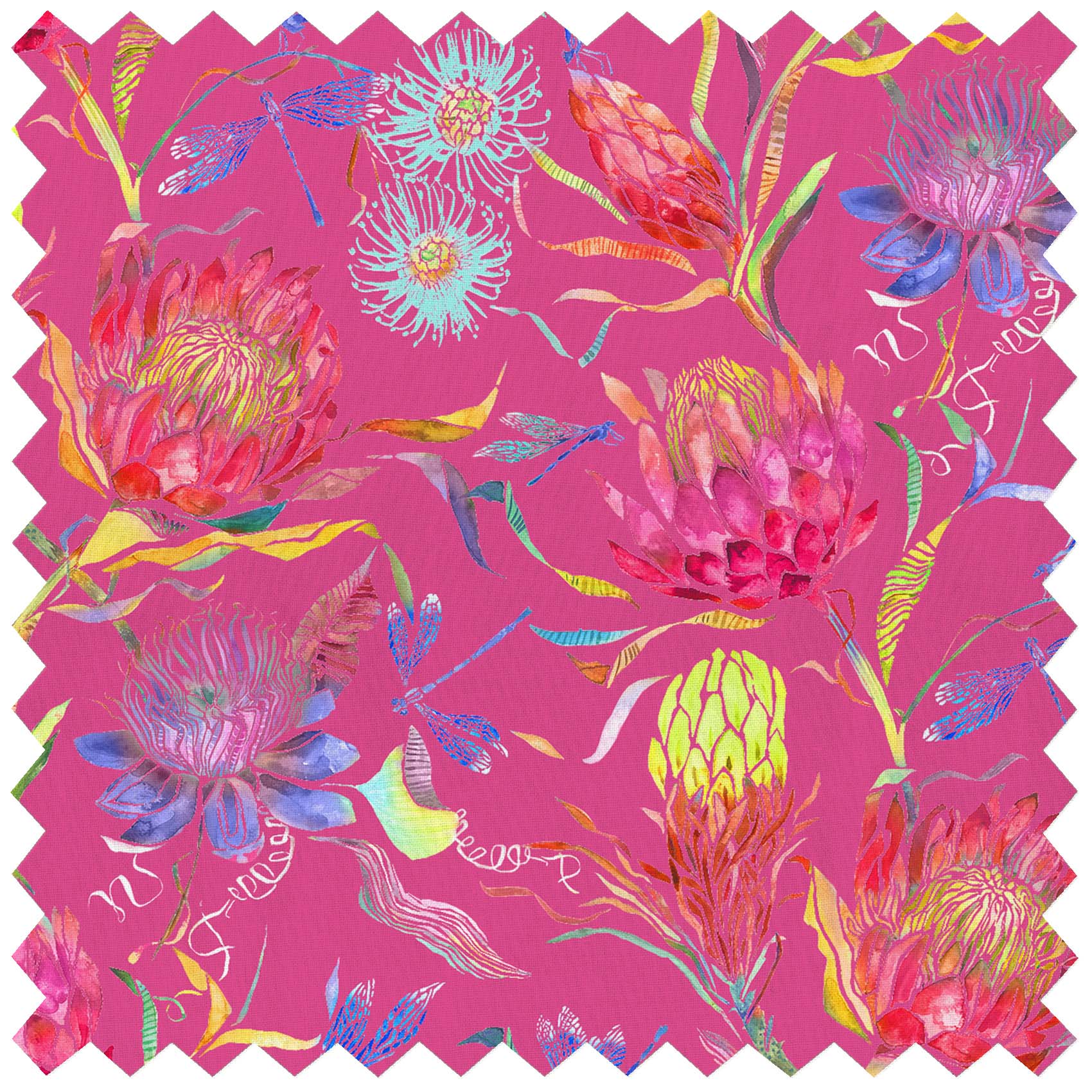 Moorehaven Sunlight Fuchsia Lomond Pima Lawn Cotton - Dress Fabric