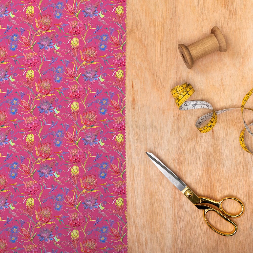 Moorehaven Sunlight Fuchsia Lomond Pima Lawn Cotton - Dress Fabric