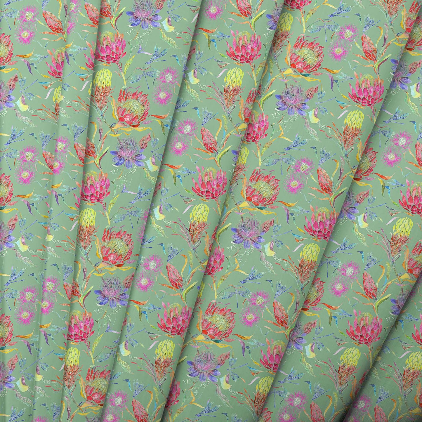 Moorehaven Sunlight Pistachio Lomond Pima Lawn Cotton - Dress Fabric