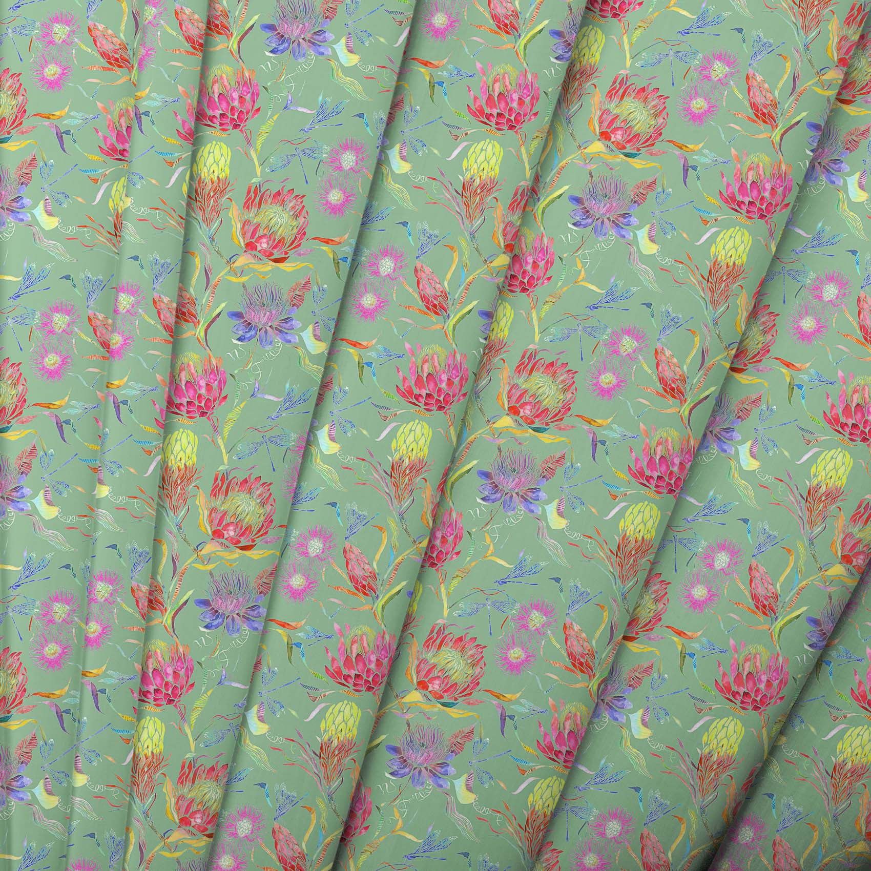 Moorehaven Sunlight Pistachio Lomond Pima Lawn Cotton - Dress Fabric