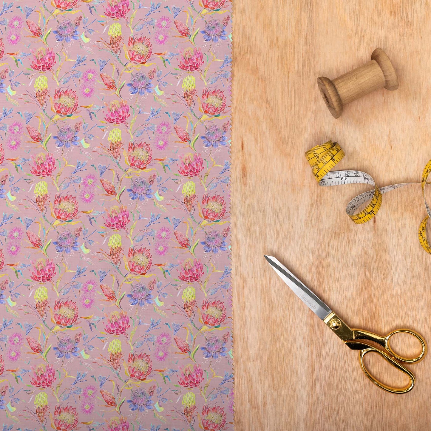 Moorehaven Sunlight Primrose Lomond Pima Lawn Cotton - Dress Fabric