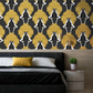 Showgirls Wallpaper - Black / Mustard - The Graduate Collection