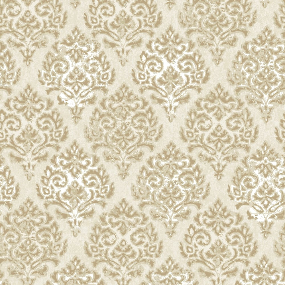 Lustre Modern Damask Wallpaper