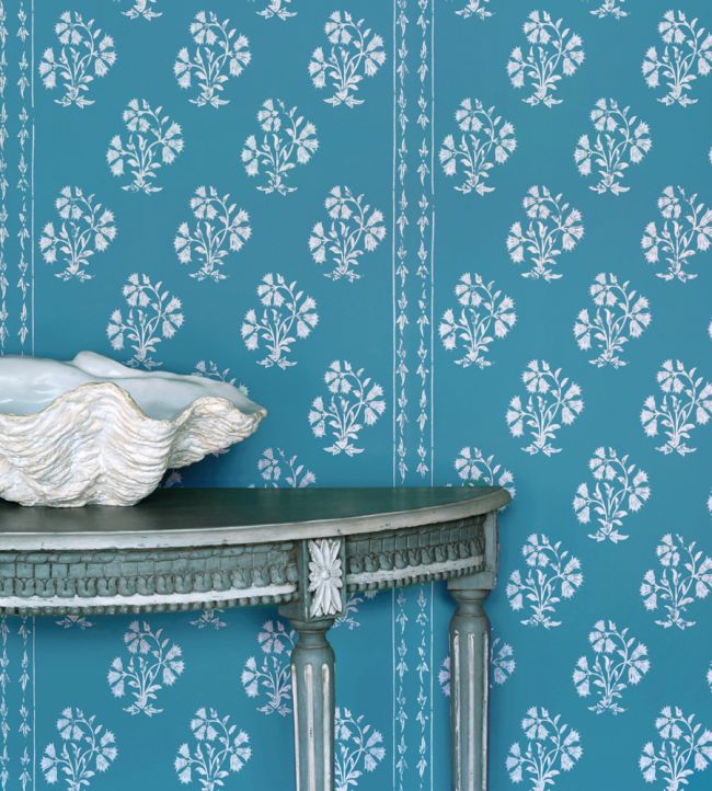 Maharani Wallpaper - Jaipur Blue - BG2400101 - Barneby Gates