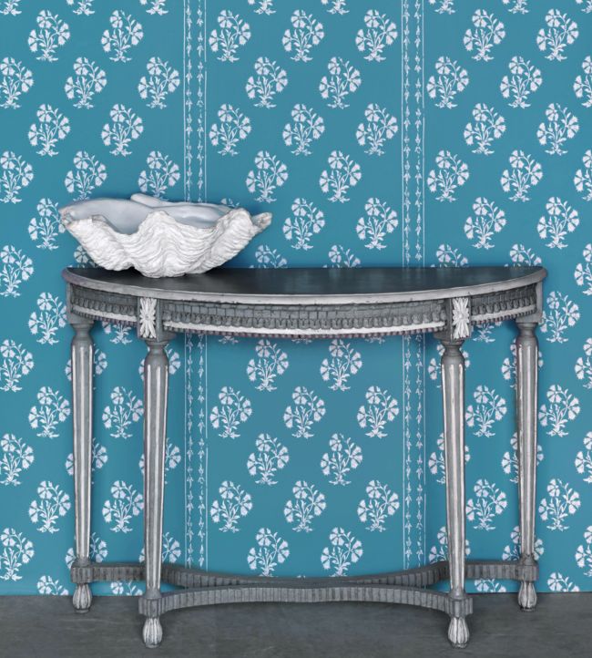 Maharani Wallpaper - Jaipur Blue - BG2400101 - Barneby Gates