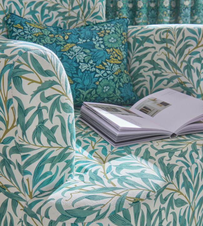 Mallow Fabric - Teal - F1680/04 - Clarke & Clarke