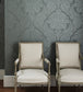 Malmaison Damask Wallpaper - Teal - ZCON311998 - Zoffany