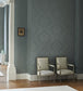 Malmaison Damask Wallpaper - Teal - ZCON311998 - Zoffany