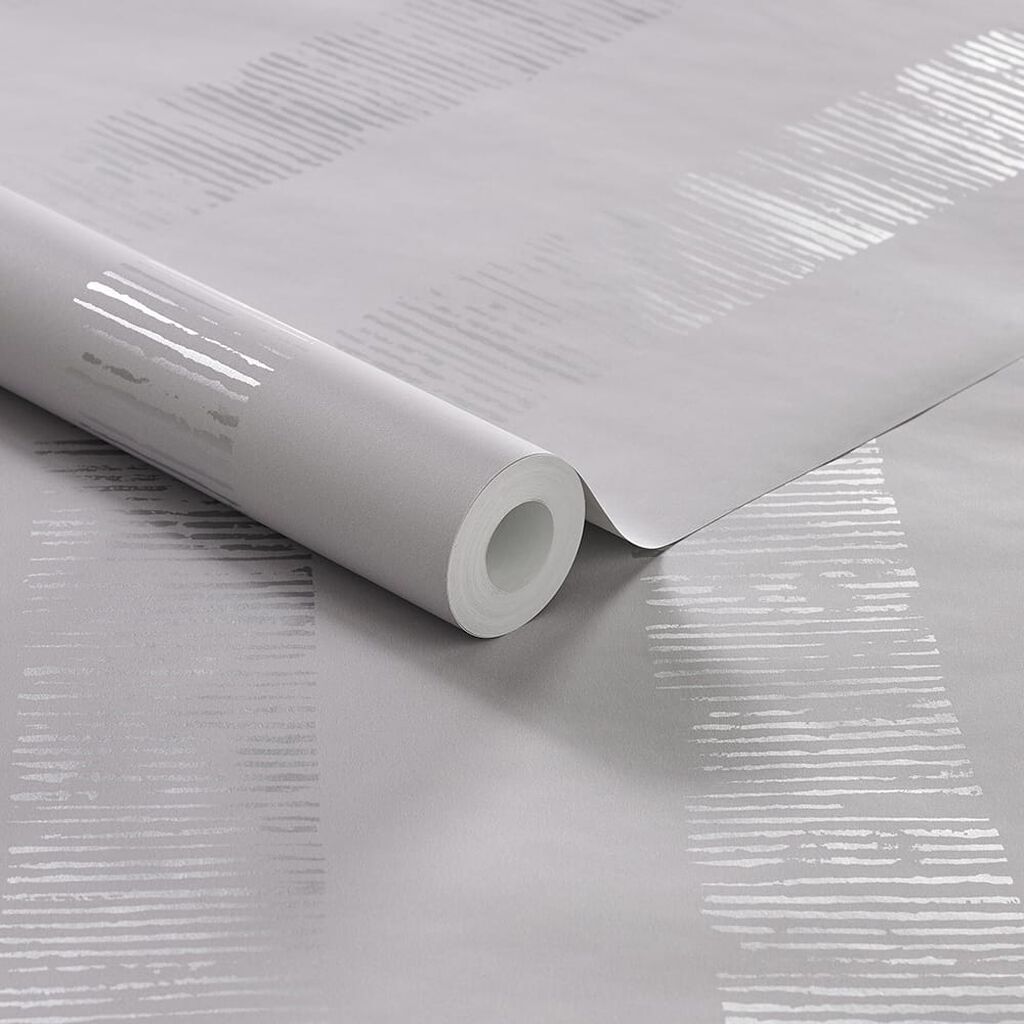 Mara Stripe Wallpaper - Silver - Boutique Luxury